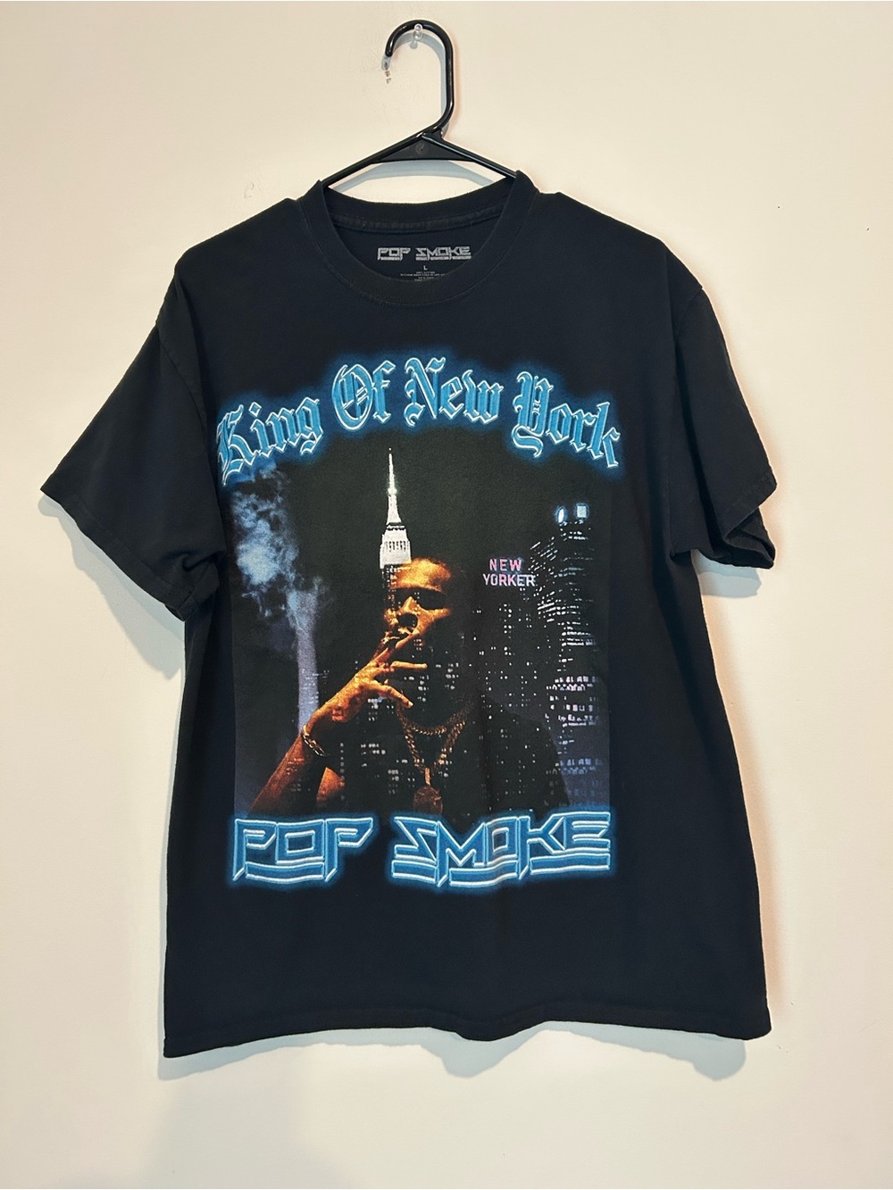Pop Smoke King of New York Large Black T-shirt